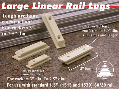 1.5\" (1515 ) Large Linear Rail Lugs. 2 pack