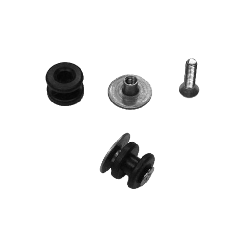 1.0\" (1010) Delrin Rail Buttons with Flange Nut. 2 pack