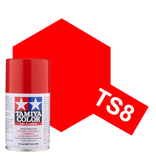 Tamiya Gloss Italian Red Spray Paint. TS8