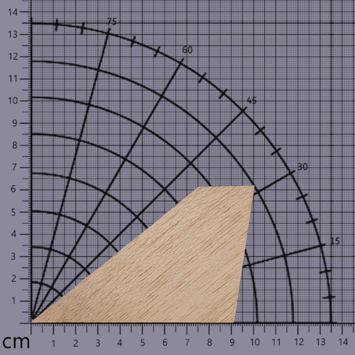 Trapezoidal Fin #2. Balsa 3/16\"