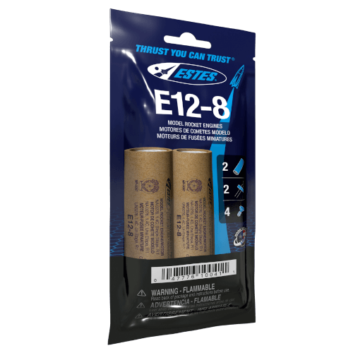E12-8 Mid-Power rocket engines. 2 Pack