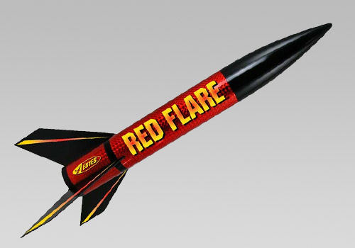 Red Flare Rocket Kit. Easy to Assemble