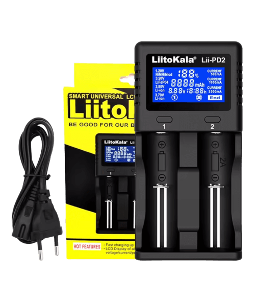 LiFePO4 Smart Battery Charger with digital display for 2 Batteri