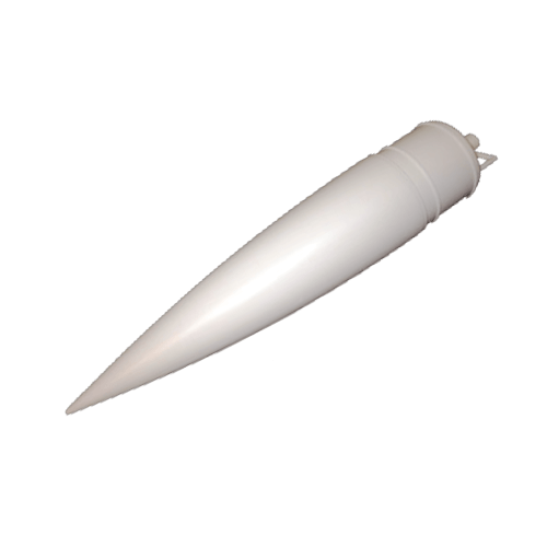 3.9\" Heavy Duty Nose Cone (White). 17\" long