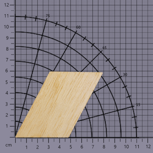 Trapezoidal Fin #1. Balsa 1/8\"