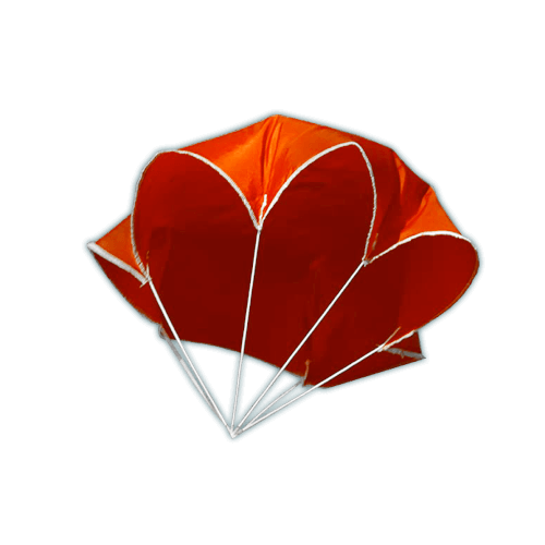12\" Neon Orange Nylon Parachute