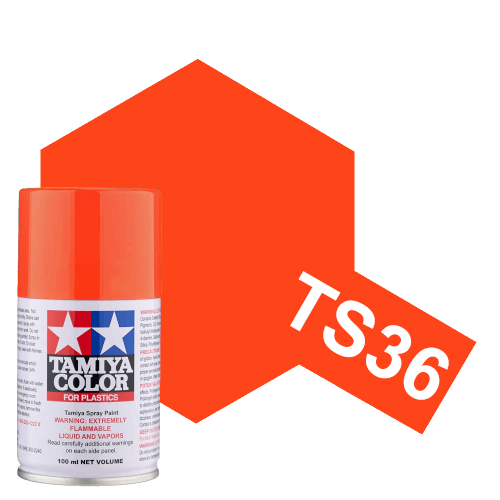 Tamiya Fluorescent Red Spray Paint. TS36